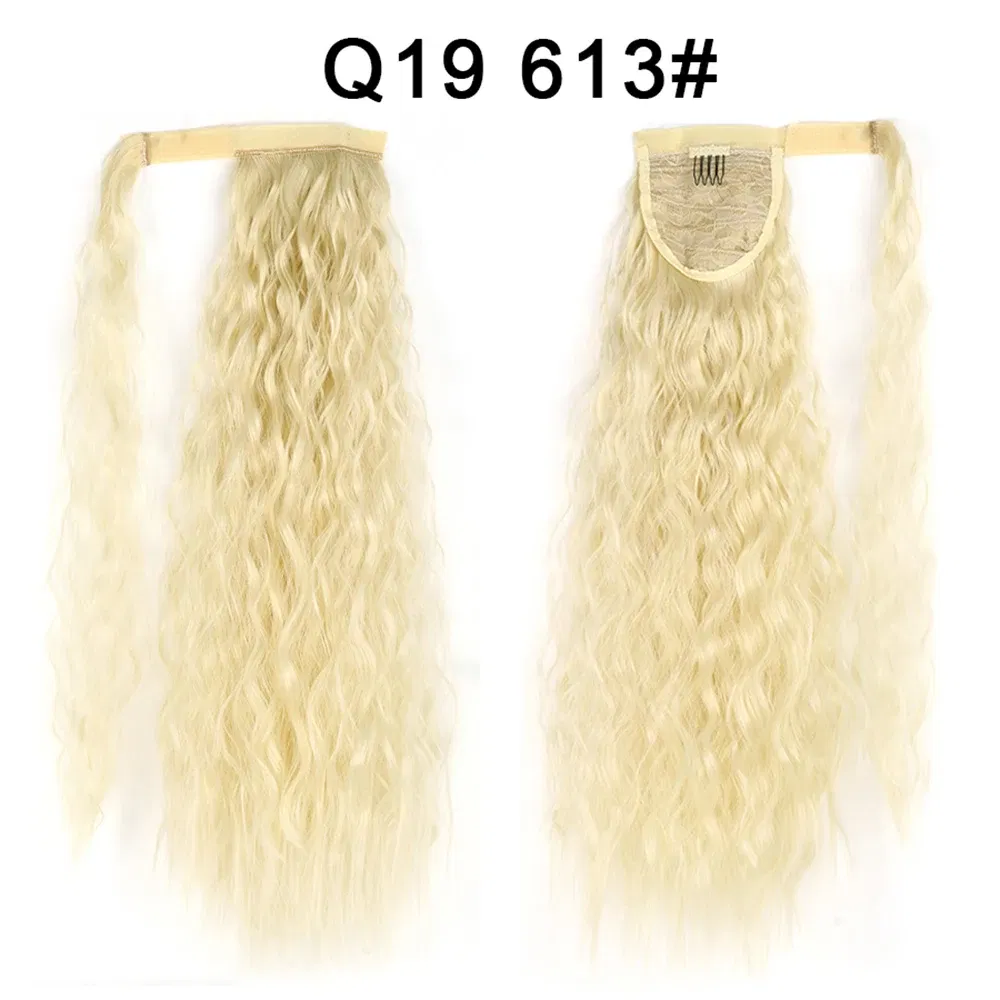 Color: #60 - LINWAN Synthetic Long Straight Wrap Around Clip In Ponytail Hair Extension Heat Reistan Pony Tail Fake Hair