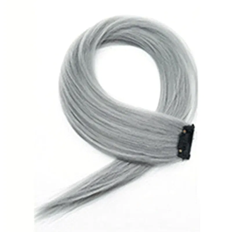 Color: Lavender, Ships From: CHINA - Long Straight Hair Piece High Temperature Wire no Trace Matte Monochrome Fashion Wig for Women Girls