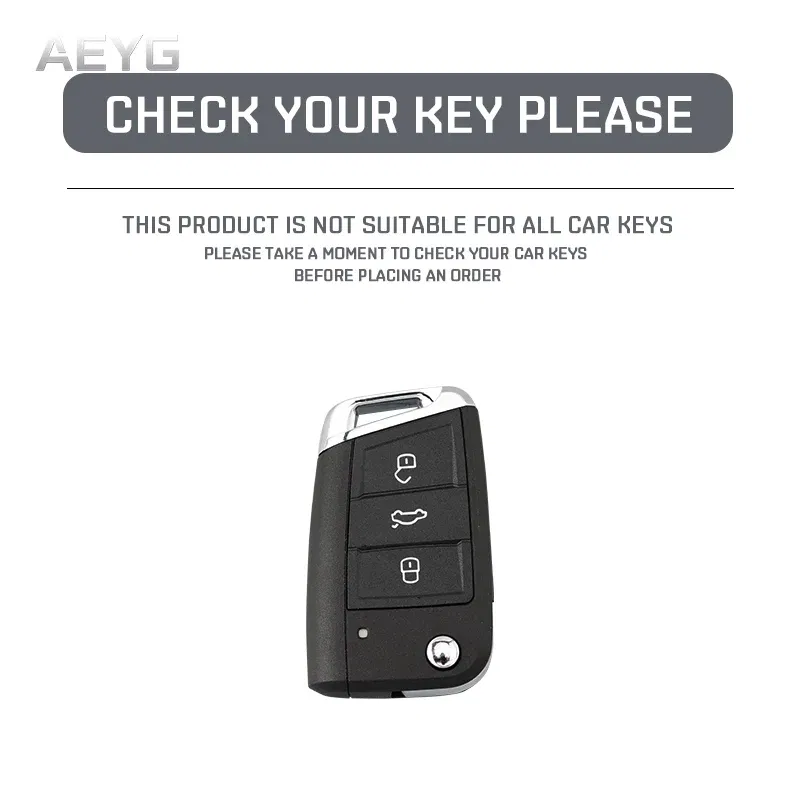 Color Name: black - VW Car leather Key Case Cover For Volkswagen Golf 7 MK7 Tiguan MK2 For SEAT Ateca Leon FR 2 Ibiza For Skoda Octavia Shell Fob
