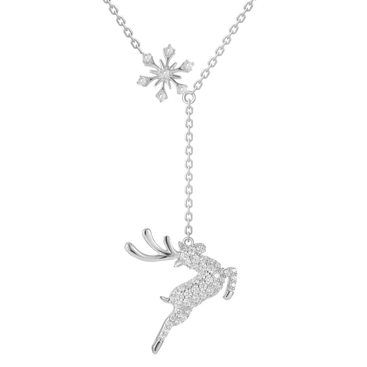 Deer Necklace Women's Sterling Silver