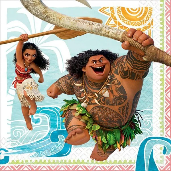 Moana Luncheon Napkins 2 Sided Design Pack of 16