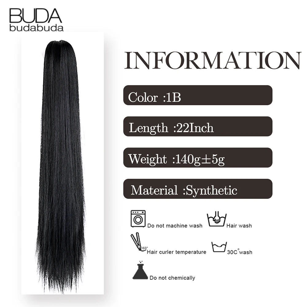 Color: 4/30HL, Bulk Buy: 1pc - 22Inch Synthetic Ponytail Hair Extension Long Straight Claw Clip Ponytail Heat Resistant Natural Wave For Women Blonde Hairpiece