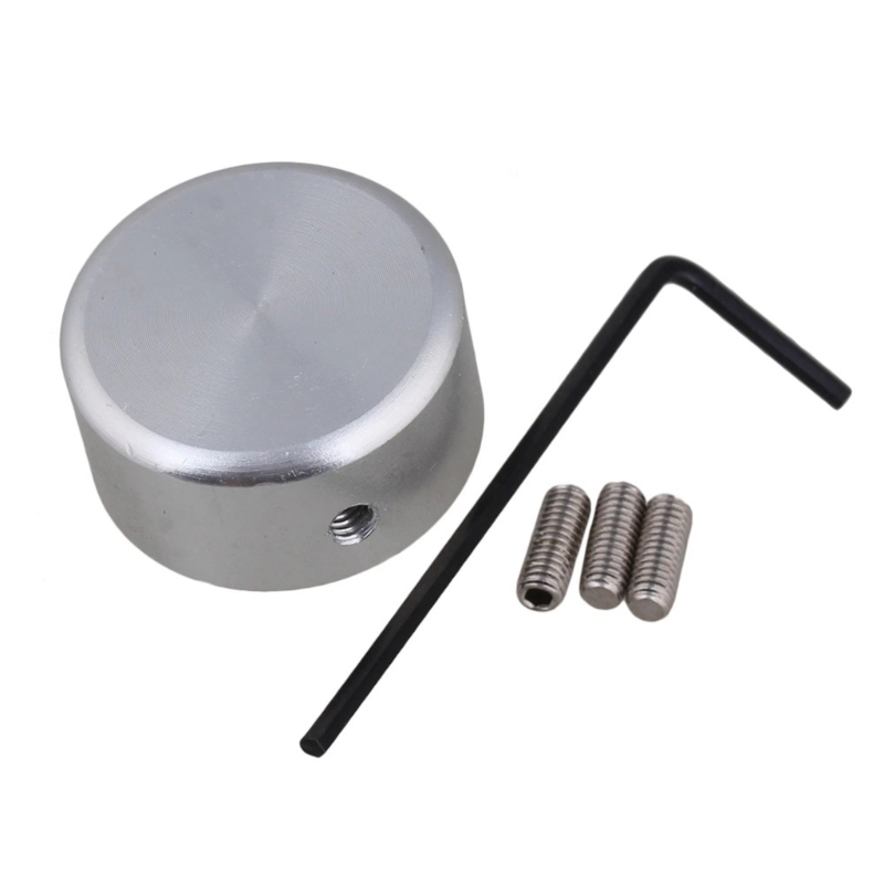 Color: Silver - Electric Guitar Effect Pedal Toppers Guitar Effect Foot Cap with Insert Screws Guitar Effect Make Cap Metal Buttons