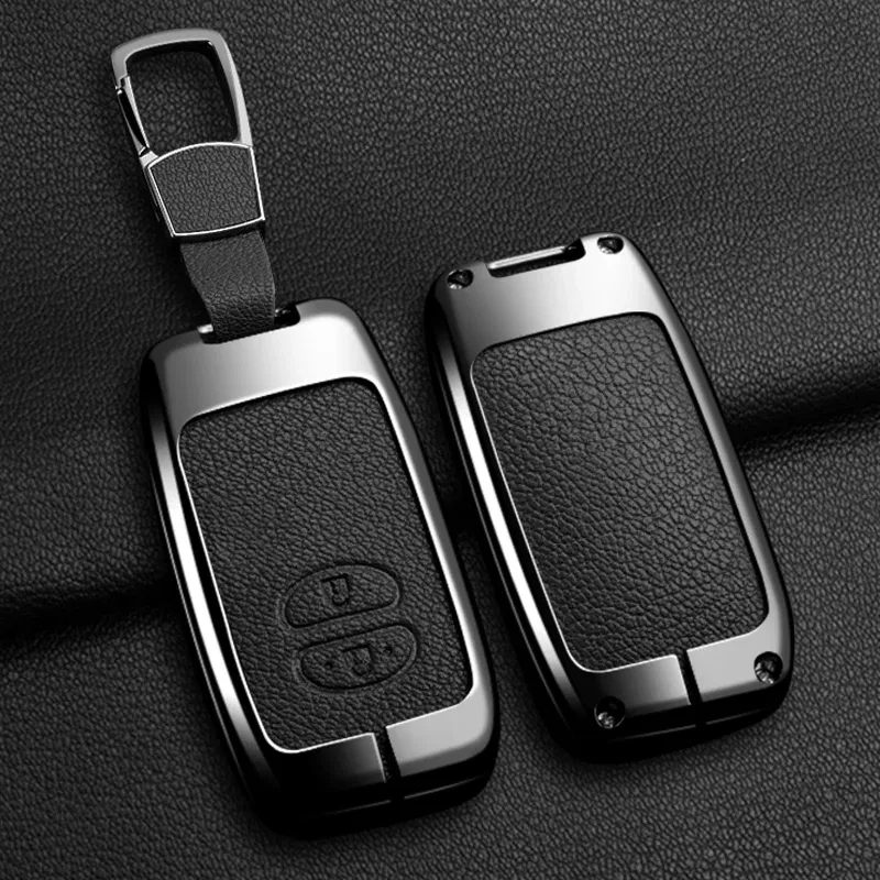 Color Name: WHITE - Alloy Car Key Case Cover Shell Fob For Toyota Prius 30 Alpha Aqua Land Cruiser Auris For Lexus LC 200 2012 - 2014 Parts Keychain
