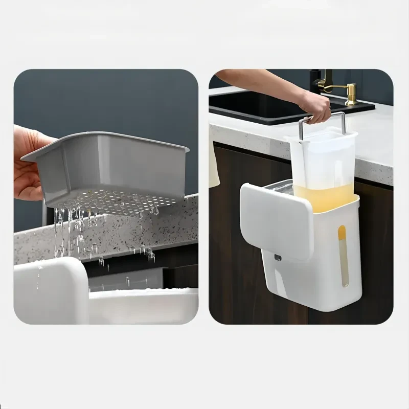 Dry Wet Separation Trash Can Household Kitchen Hanging Kitchen Waste