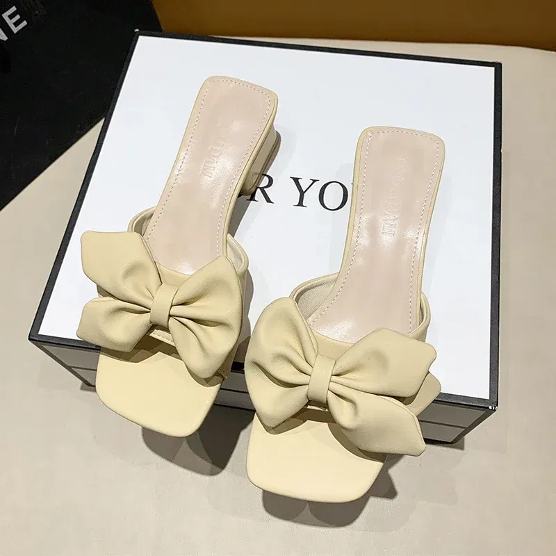 Color: MINT GREEN, Shoe Size: 41 - Large Size Women's Shoes 35-42 Summer Outer Wear Flat Slippers Wide Sandals Slippers Rhinestone Fashion Home Slippers