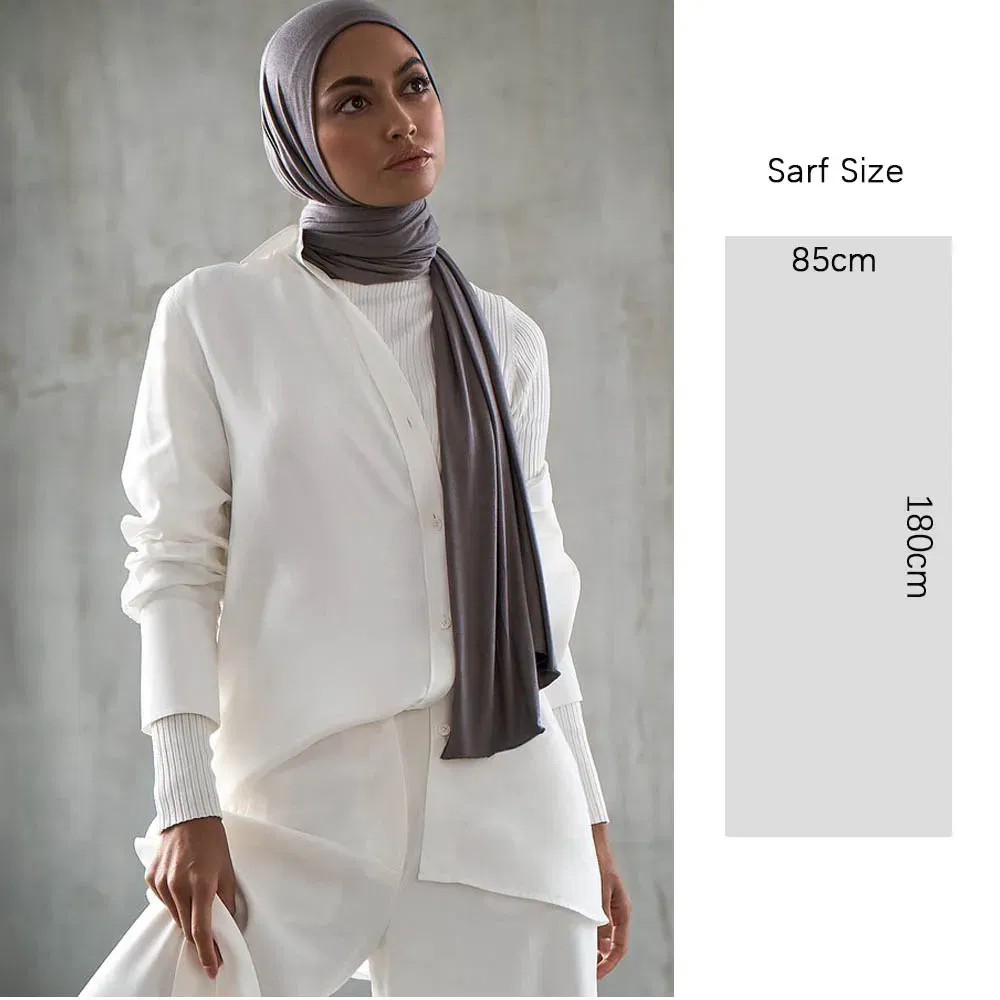 Color: black - 180X85cm  Muslim Women Jersey Hijab Scarf Cotton Stretchy Premium Jersey HIjabs Soft Material Big Large Size Jersey Scarves