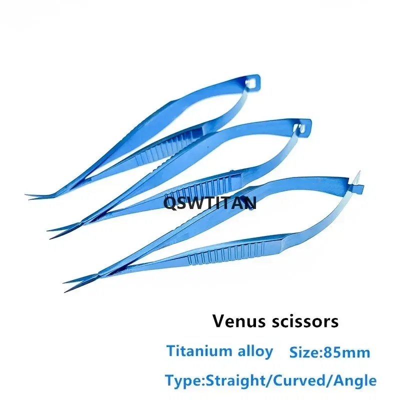 Color: green - 8.5cm Venus scissors Ophthalmic microsurgery surgical scissors animal experiment tool
