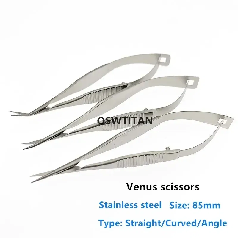 Color: green - 8.5cm Venus scissors Ophthalmic microsurgery surgical scissors animal experiment tool