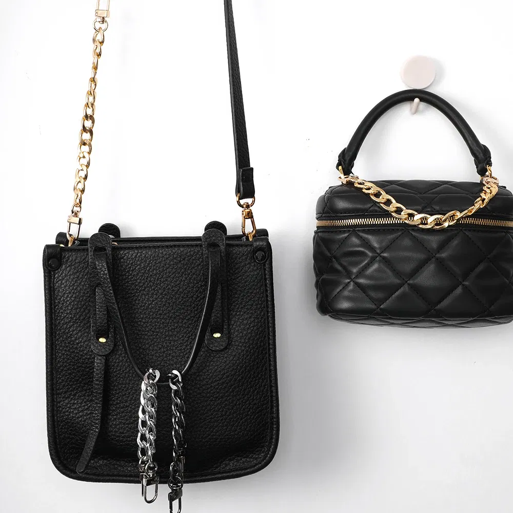 Color: Light Gold - 20cm Bag Chain Accessory Gold Shoulder Bag Extension Chain Metal Bag Chain Strap Crossbody Bag Parts Belt Chain Bags Gold Black