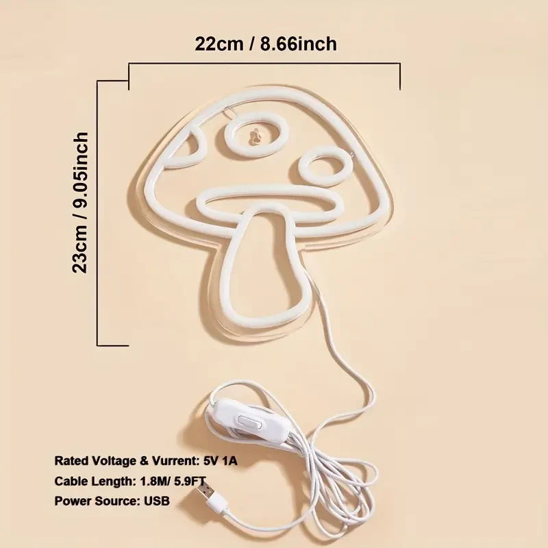 LED Neon Mushroom Cute Neon Sign
