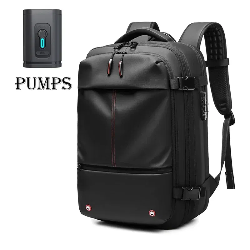 Color: Dark Grey - Men Travel Backpack vacuum compression Laptop Backpack 17 inch Extended Large Capacity school Backpack Hiking Business backpack