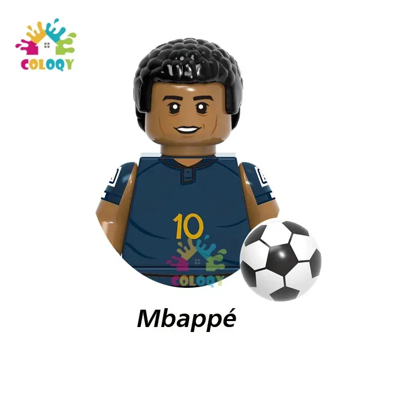 Color: light yellow, Ships From: CHINA - Kids Toys Football Stars Building Blocks Sport Player Bailey Messi Ronaldo Mini Action Figures Toys For Kids Christmas Gifts