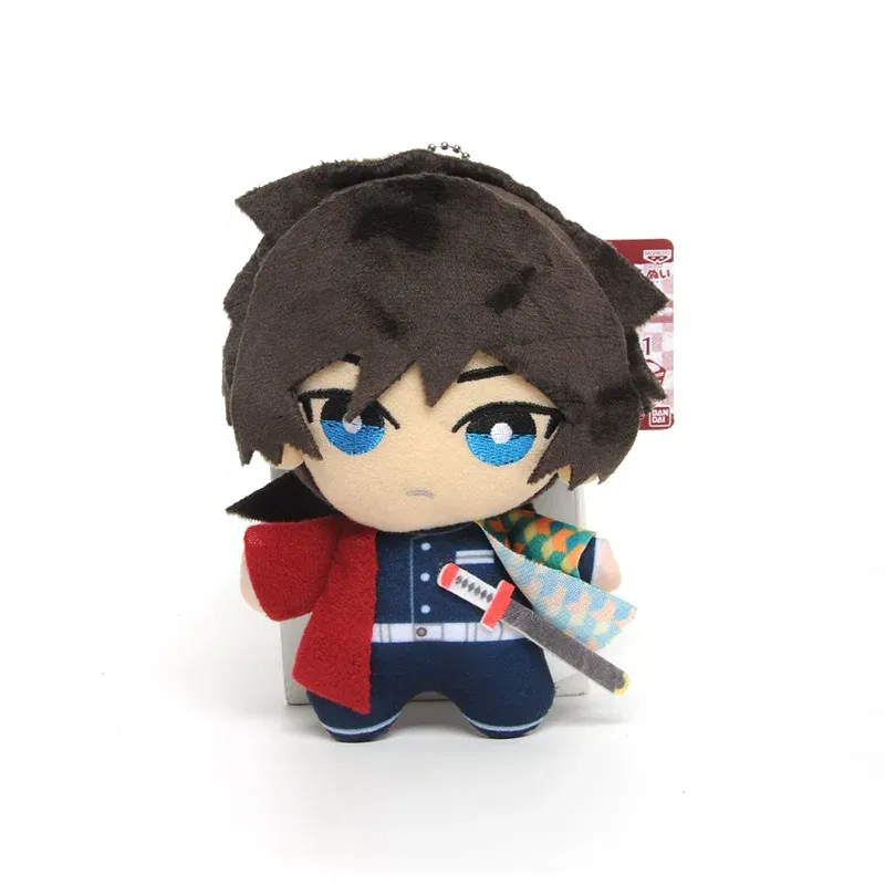 Color: FireBrick, Height: 11cm-30cm - 15cm Japan Anime Demon Slayer Akaza Rui Iguro Obanai Tanjirou Kamado Nezuko Agatsuma Zenitsu Plush Toys Doll Peluche Gift