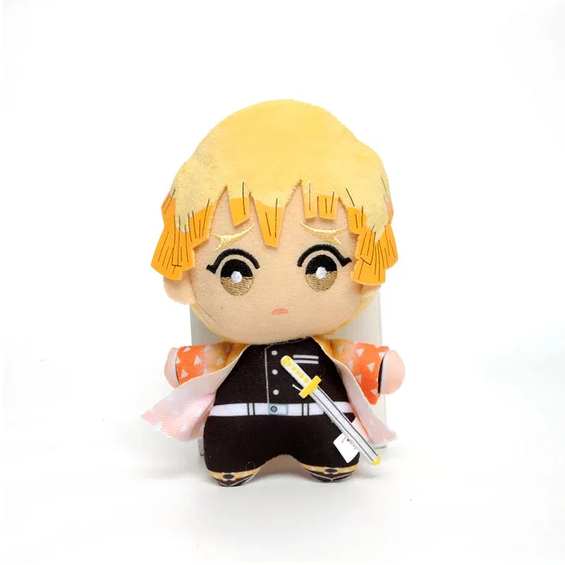 Color: FireBrick, Height: 11cm-30cm - 15cm Japan Anime Demon Slayer Akaza Rui Iguro Obanai Tanjirou Kamado Nezuko Agatsuma Zenitsu Plush Toys Doll Peluche Gift