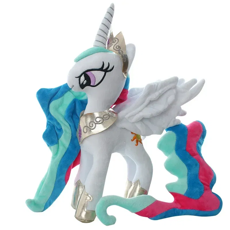 Color: Lemon yellow - Genuine My Little Pony Plush Toy Universe Princess Moon Princess Nightmare Month Crane Machine Anime Plush Children Gift