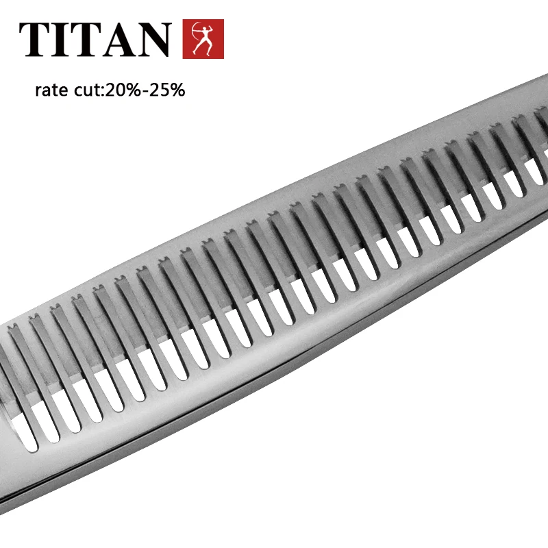 Color: Green - TITAN professional Barber cut left handle scissors hair scissors thinning hairdressing cutting