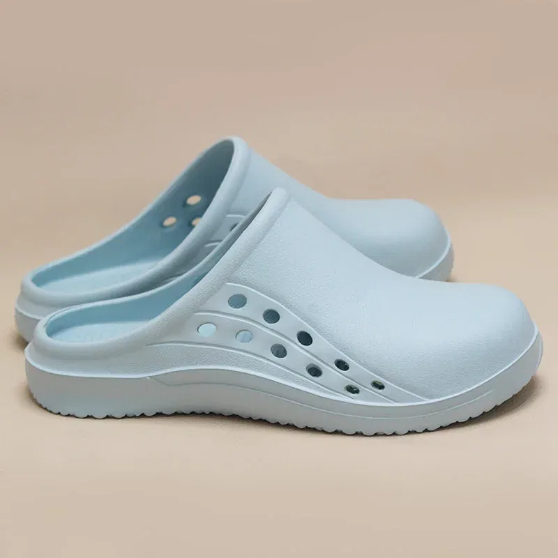 Color: Clear, Shoe Size: 33 - High Quality Scrub Shoes Non-slip Dentist Nursing Clogs Healthcare Service Work Slippers Soft Operating Room Protective Clogs