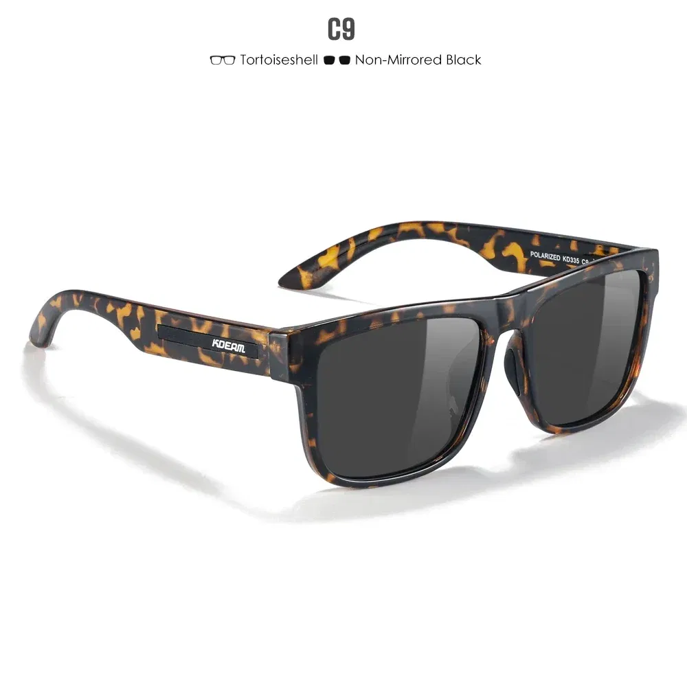 Lenses Color: Pink, Frame Color: black - 2024 KDEAM New Polarized Sunglasses For Men UV400 Protection Lens Black Grey Frame Driving  Sun Glasses Fishing Eyewear