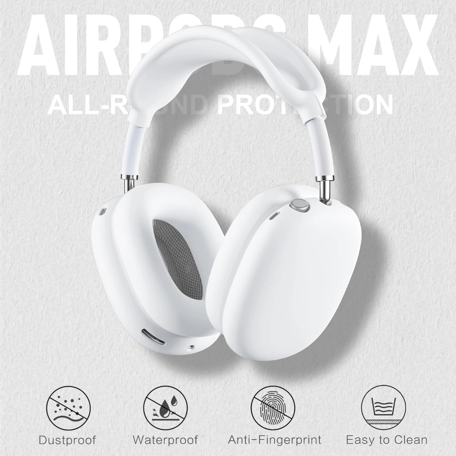Color: green - Silicone Case Cover for AirPods Max(2024/2020) Headphones, Anti-Scratch Ear Pad Case Cover/Ear Cups Cover/Headband Cover