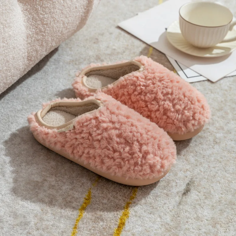 Color: Straw, Shoe Size: 36-37, Ships From: CHINA - Crestar Warm Fluffy Women Slippers Winter New Indoor Soft Sole Fuzzy Bedroom Flat Slides Non-slip Fleece Lind Fur House Slippers