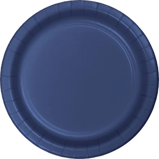 Navy Blue Lunch Plates Paper 18cm - Pack of 24