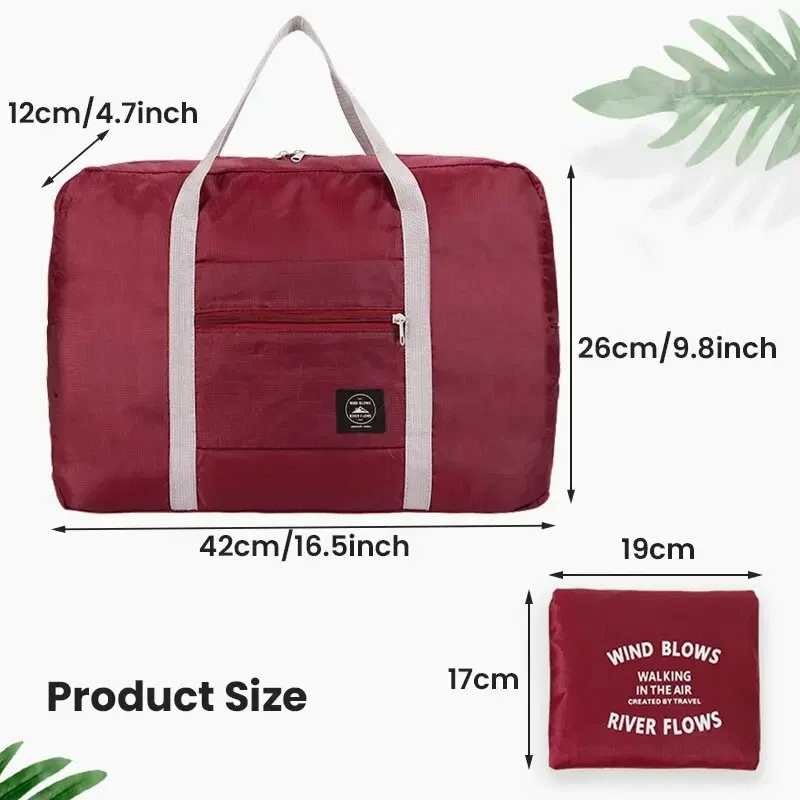 Color: Red - Foldable Travel Duffel Bag for Airlines Carry on Bag for Women and Girls Lightweight Large Capacity Sports Weekend Trip Overnigh