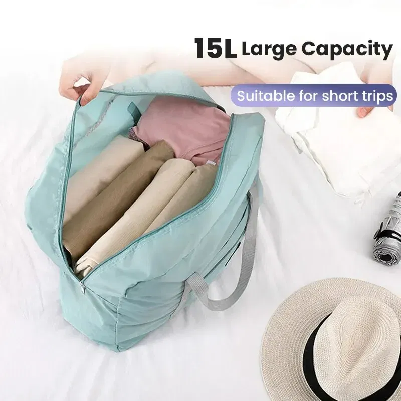 Color: Red - Foldable Travel Duffel Bag for Airlines Carry on Bag for Women and Girls Lightweight Large Capacity Sports Weekend Trip Overnigh