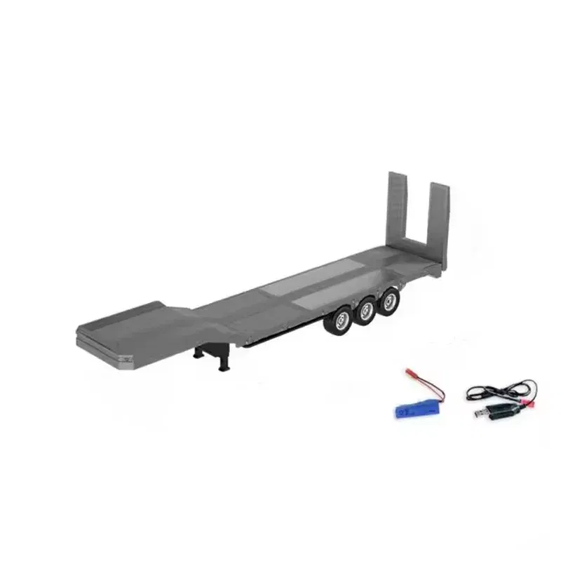 Color: Red - HUINA 1501 770S Alloy Tractor 19CH RC Truck 1/18 2.4G remote control Engineering Trailer Truck with Light Sound Toys XMAS Gifts