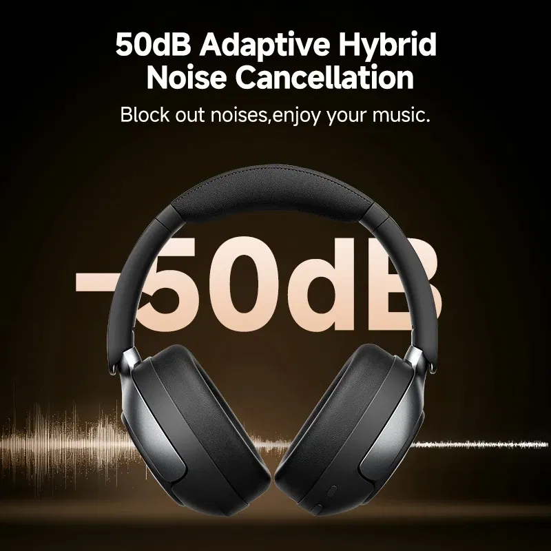 Color: WHITE, Ships From: CHINA - QCY H3 Pro ANC Wireless Headphone 50dB Noise Canceling Hi-Res Spatial Audio Earphone with LDAC Bluetooth 5.4 Over Ear Headset