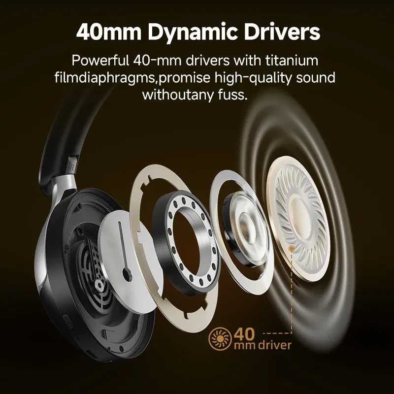 Color: WHITE, Ships From: CHINA - QCY H3 Pro ANC Wireless Headphone 50dB Noise Canceling Hi-Res Spatial Audio Earphone with LDAC Bluetooth 5.4 Over Ear Headset