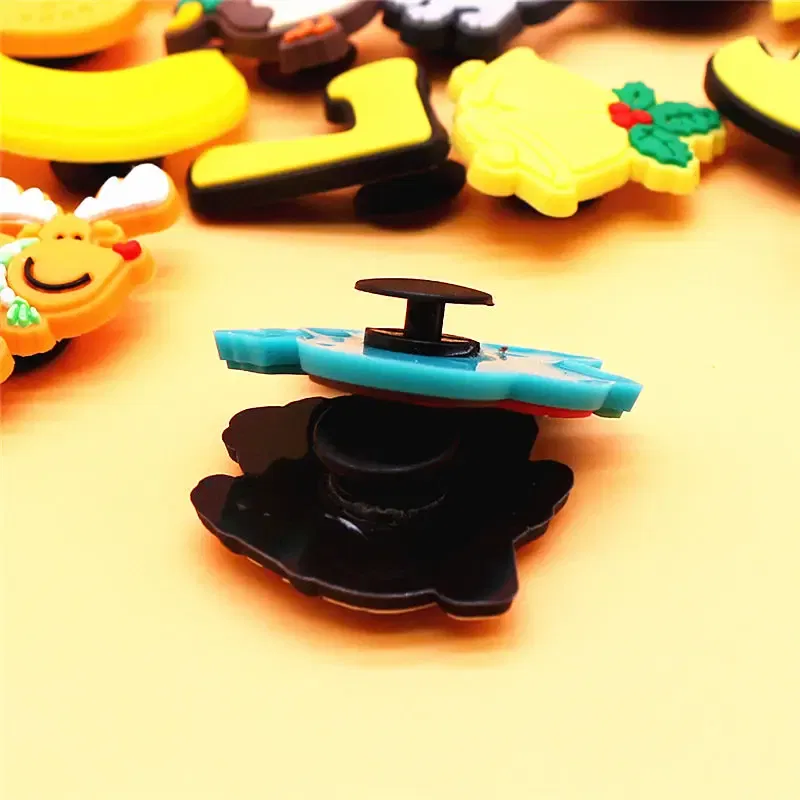 Color: Lemon yellow, Ships From: CHINA - 1pcs Christmas Collection PVC Shoe Charms Lovely Animals Garden Shoes Upper Decorations Clogs Pins Unisex Fun Gifts