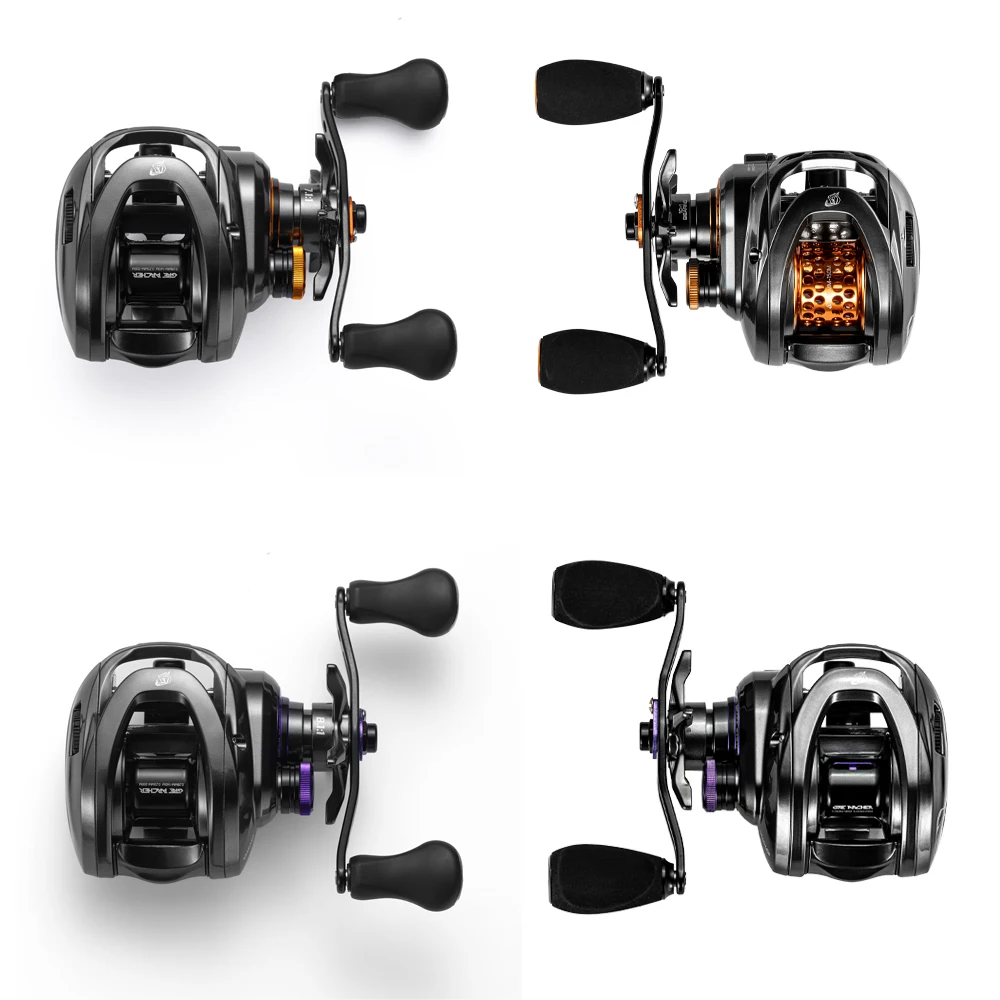 Color: Orange, Use Mode: Right Hand - Soloking GKA200 Pro Baitcasting Reel Fishing Reels 9KG Drag Power 6+1 BB Drag Clicker Sound Baitcaster Reel ? 이트 ?¦?