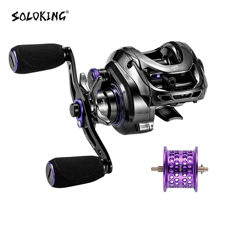 Color: Orange, Use Mode: Right Hand - Soloking GKA200 Pro Baitcasting Reel Fishing Reels 9KG Drag Power 6+1 BB Drag Clicker Sound Baitcaster Reel ? 이트 ?¦?