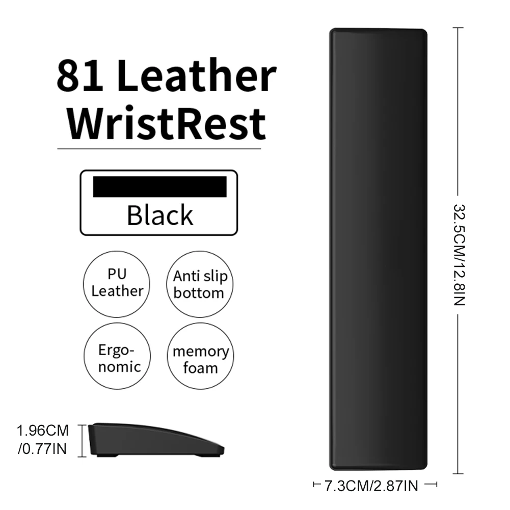 Color: Beige - 81 Keys Anti-Slip Rubber Stable Base Ergonometric Wrist Support for Long Hours of Work Studying Gaming