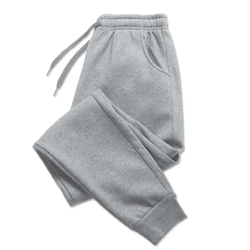 Size: XXL, Color: dark blue - 2024 Barbell Printed Fleece Men's Trousers Autumn Winter Pants Fashion Drawstring Casual Male Sweatpants Jogging Sports Pants