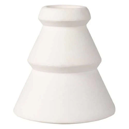 White Christmas Ceramic Tree Candle Holder