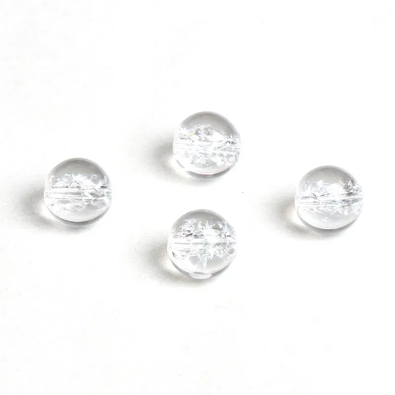 Item Diameter: 10mm - 4A Natural Himalaya Quartz Crystal Single Bead DIY Jewelry Making