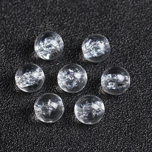 Item Diameter: 10mm - 4A Natural Himalaya Quartz Crystal Single Bead DIY Jewelry Making
