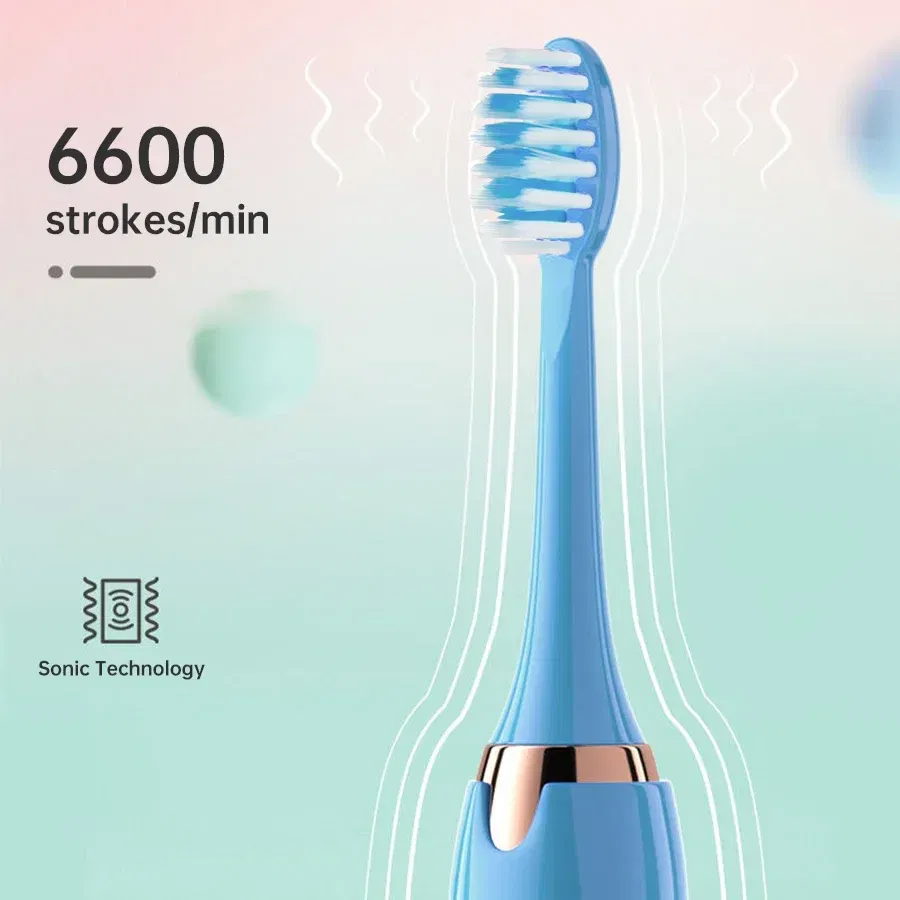 Color: Ivory - Sonic Electric Toothbrush Oral Care Whitening Tooth Brush Rechargeable Automatic Adult IPX7 Waterproof Powerful Smart Toothbrush