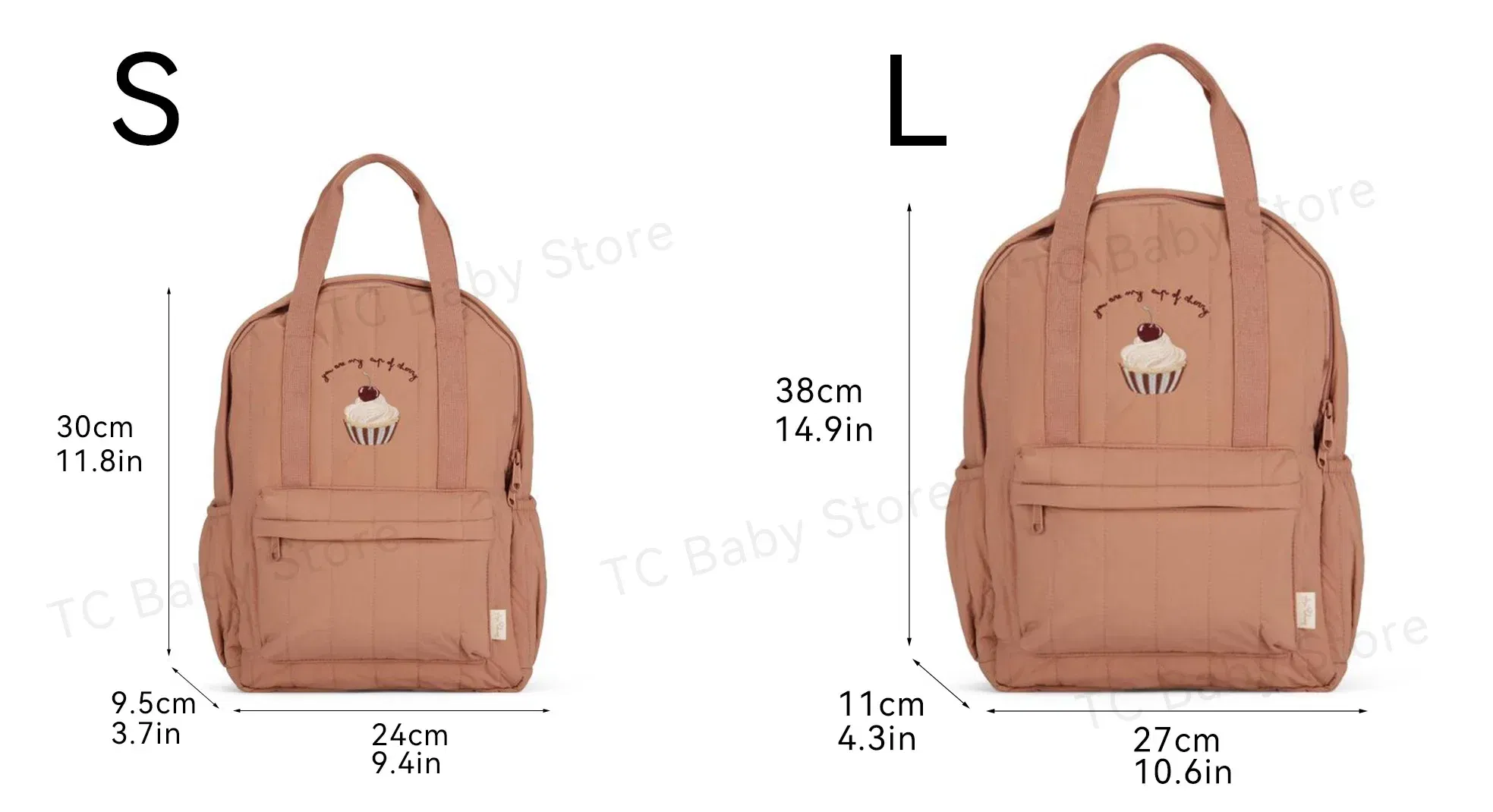 Color: WHITE - KS Baby Backpack 2024 New Kids Schoolbag Kindergarten Bags Brand Traveling Mom Cherry Lemon Children's Boys Girls Storage