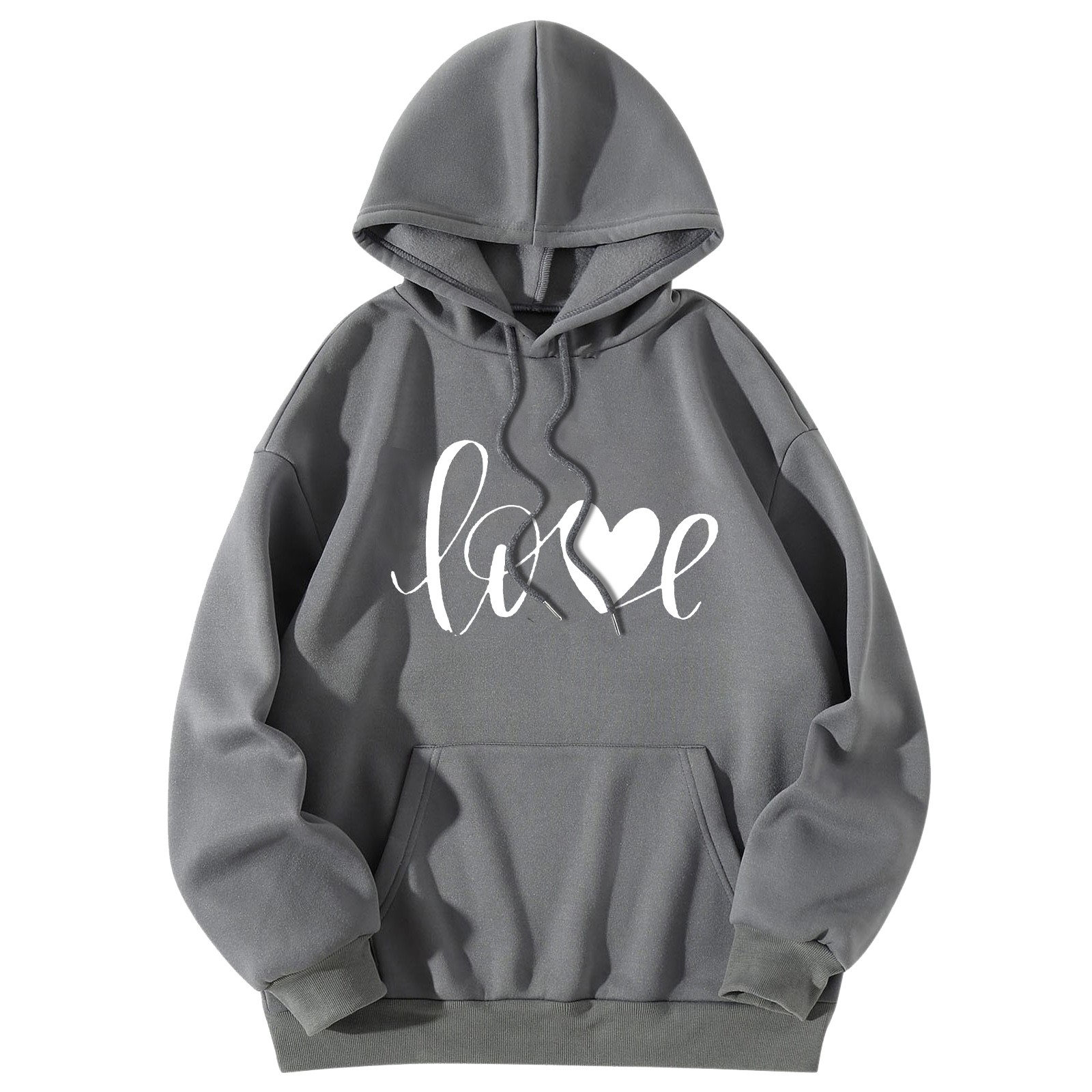 Color: Black, Size: XL, Ships From: spain - Men Women Print Long Sleeve Round Neck Hooded Tops Sweatshirt Hoodies Lightweight