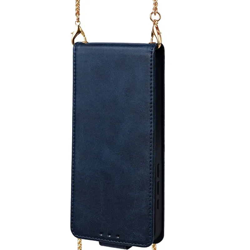 Color: Dark Blue, Compatibility by Model: Galaxy A15 5G - Leather Phone Case for SAMSUNG Galaxy A05 A06 A16 A15 A36 A56 A26 5G Crossbody Wallet Case Flip Mirror Cover with Long Lanyard