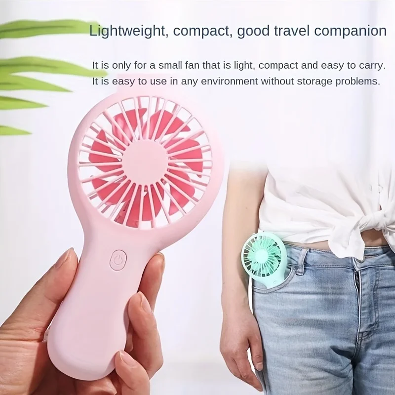 Color: WHITE - 800mAh Mini Portable Pocket Handheld Fan USB Charging Rechargeable Cool Air Travel Cooler Cooling Mini Fans