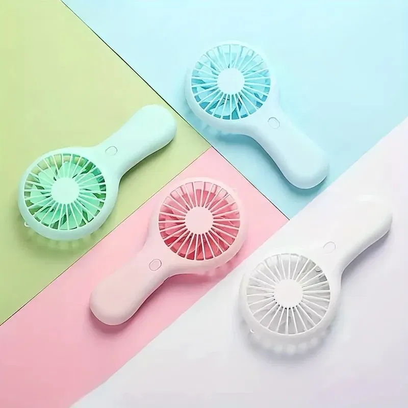 Color: WHITE - 800mAh Mini Portable Pocket Handheld Fan USB Charging Rechargeable Cool Air Travel Cooler Cooling Mini Fans