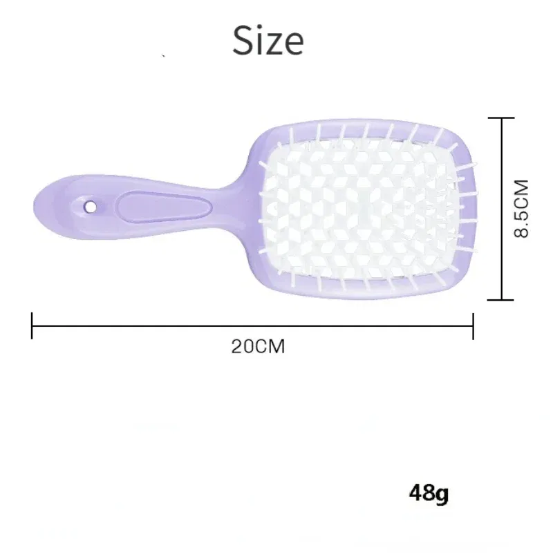 Color: Orange - Scalp Massage Combs for Women Salon Hair Brush Air Cushion Combs Hair Comb Ponytail Combs Hollowing Out Fashion Hair Accessories