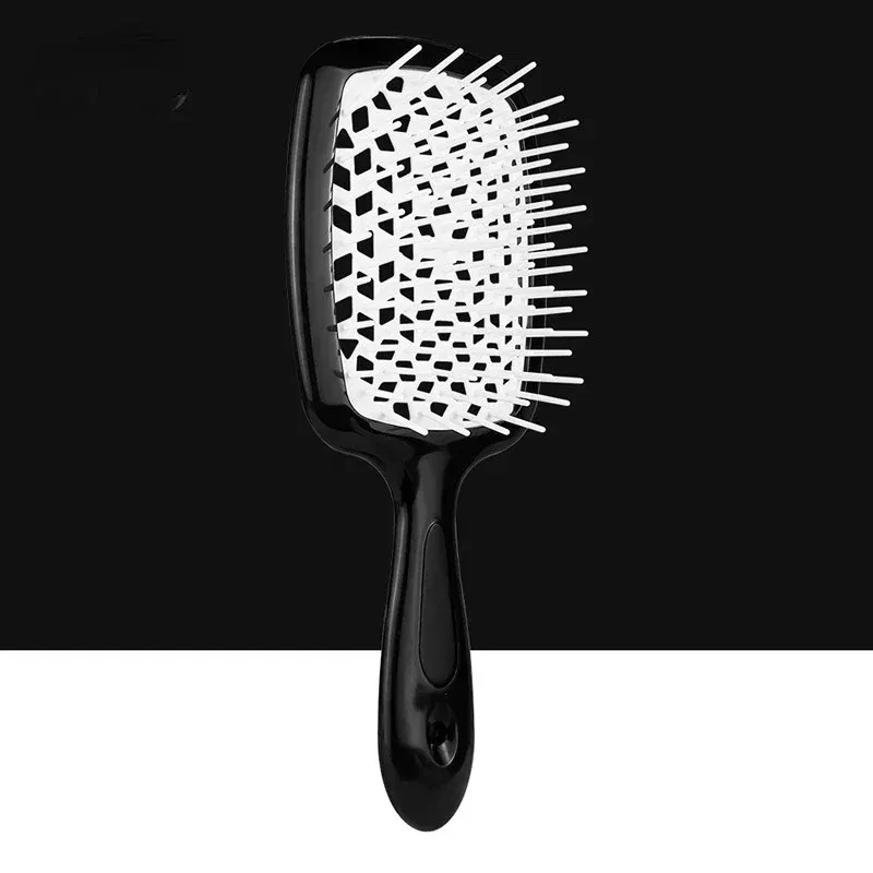 Color: Orange - Scalp Massage Combs for Women Salon Hair Brush Air Cushion Combs Hair Comb Ponytail Combs Hollowing Out Fashion Hair Accessories