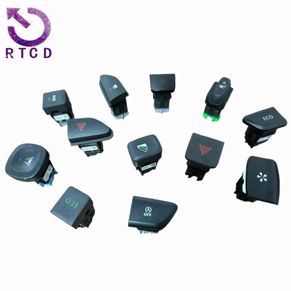 Color: camel, Ships From: CHINA - ECO start stop emergency light switch anti slip lock seat adjustment switch air conditioning switch ACC FOR Renault