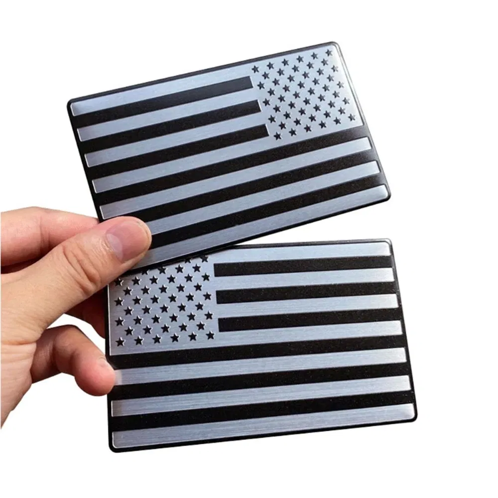 Color: Lavender - 2Pcs/Pair 3D American Flag Sticker Emblem Decals Cut-Out Car Military Patriotic Emblem, Bumper Stickers Decal for Car Truck SUV