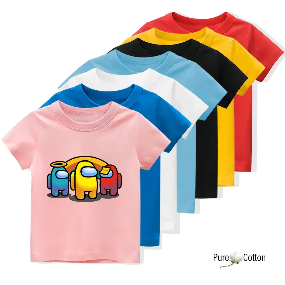 Color: Yellow, Kid Size: 6 - Summer trend wear with many anime patterns sunscreen printing close to the skin cool 4-12 years old children delicate line unifo